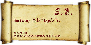 Smideg Mátyás névjegykártya